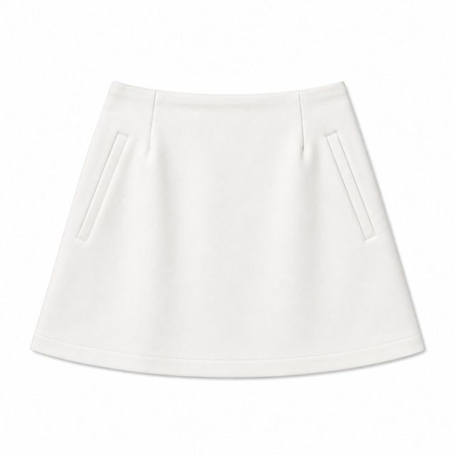 TAILORED PONTE MINI SKIRT (OFF)