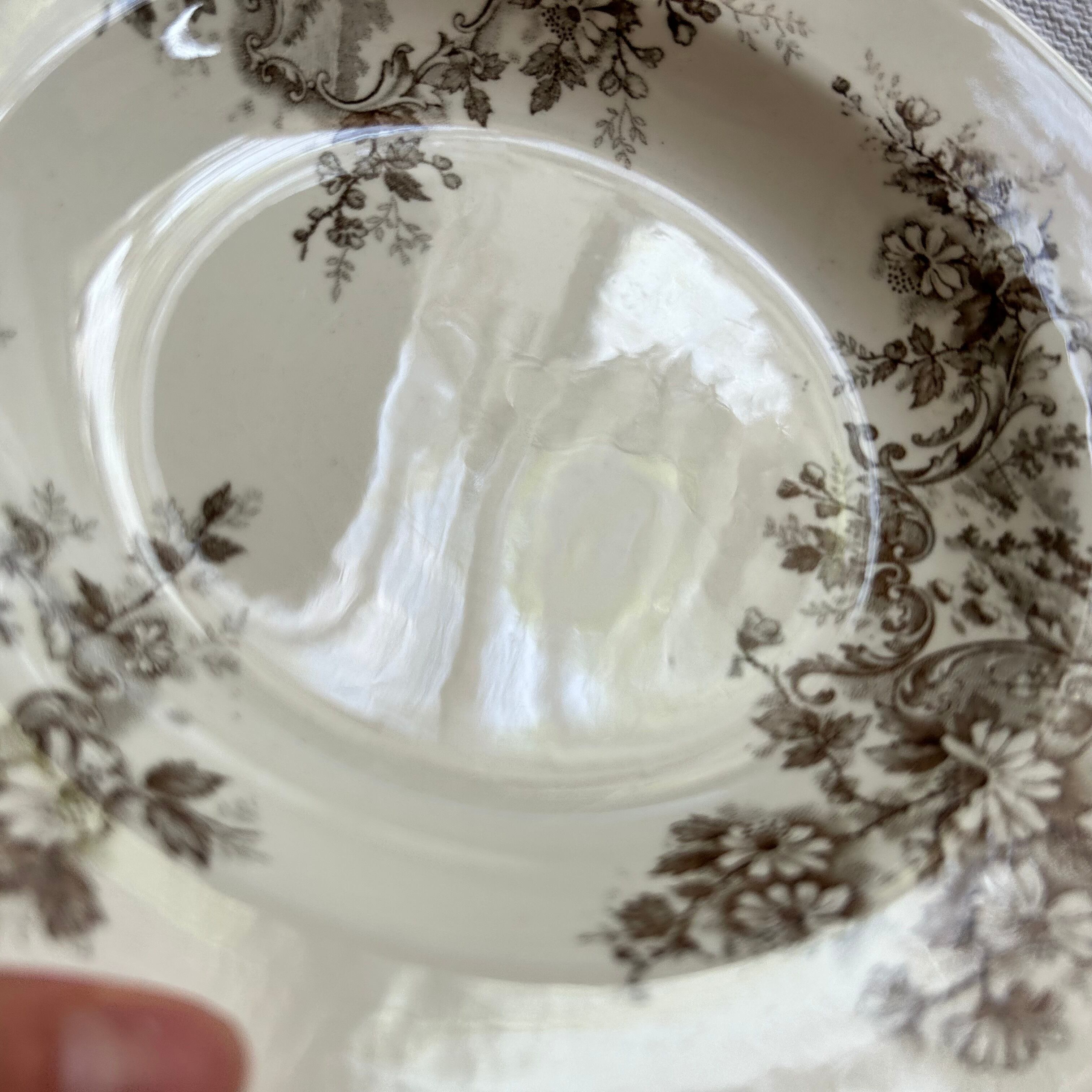 Choisy le roi 風景 ブラウン ポンパドール セピア プレート