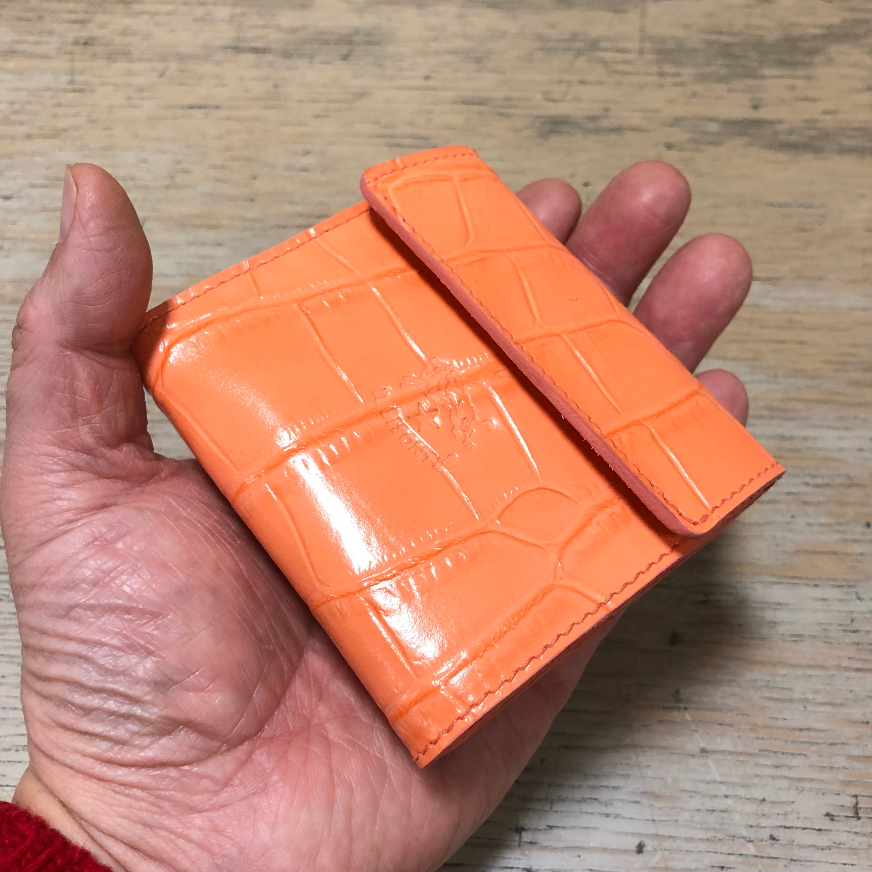 2024秋冬限定色】IL BISONTE イルビゾンテ クロコ エンボスドレザー 2