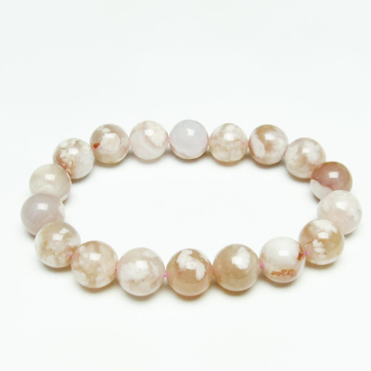 チェリーブロッサムアゲート ブレスレット 桜瑪瑙 12mm [M便 1/10] 111-24608