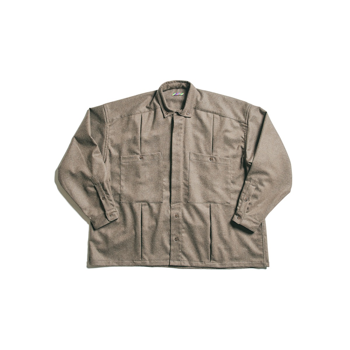 (is-ness) WOOL BOX PLEATED SHIRT | apt335nyc