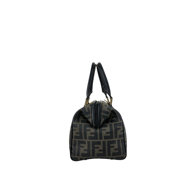 FENDI フェンディ ズッカ ショルダーバッグ ブラック FFロゴ PVC ミニボストン 2way vintage ヴィンテージ オールド ec36sk