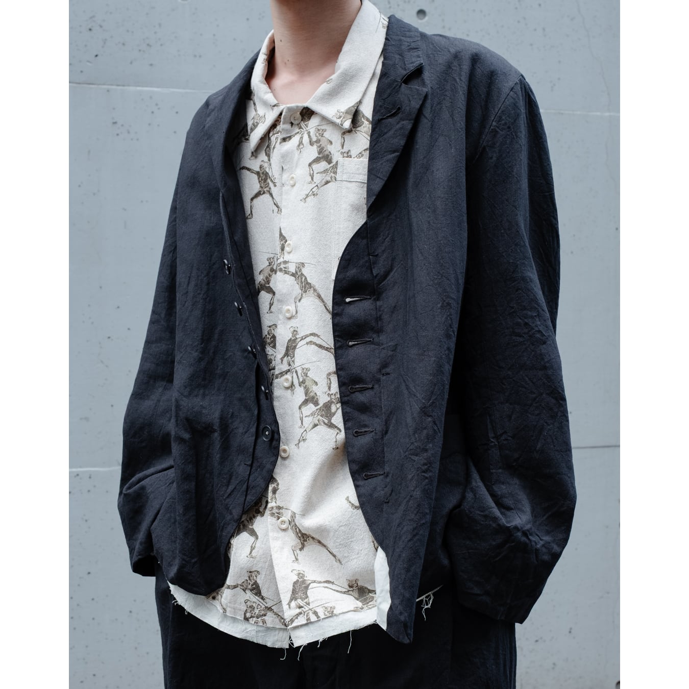 KLASICA] (クラシカ) 25s-SJK-B11 Layered front Short Jacket
