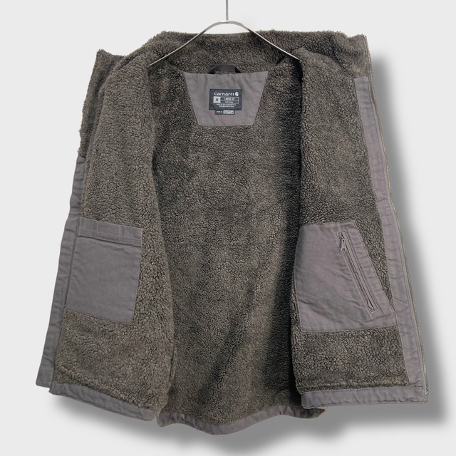 タグ付き未使用品 カーハート ウォッシュドダック地内ボアベスト グレー M