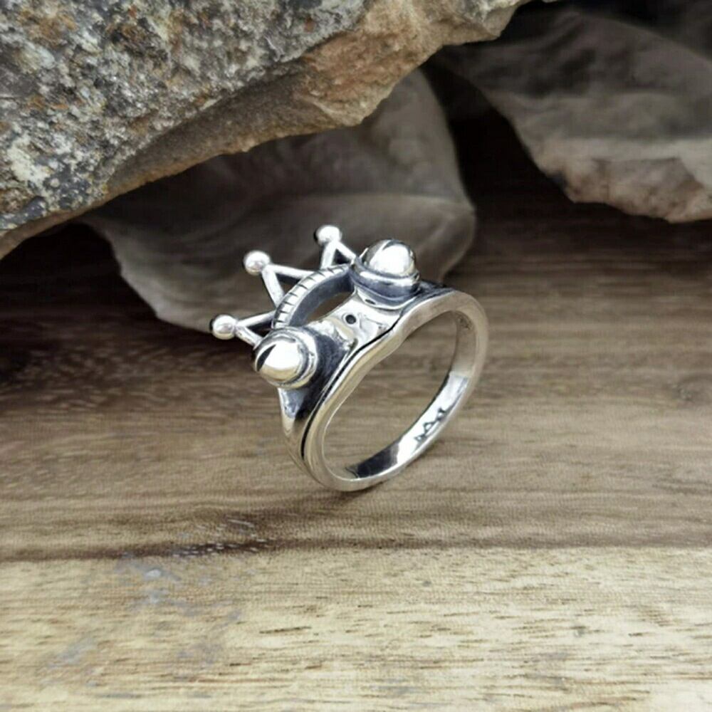 カエル 人気 シルバー925リング スモーキークォーツ silver カエル