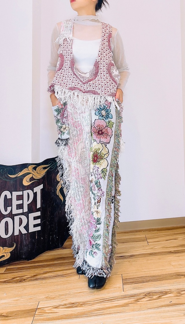 Vintage rag overalls パンジー