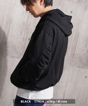 ◆バルーンスリーブ ボックス ジップパーカー◆sb-g9462652h
