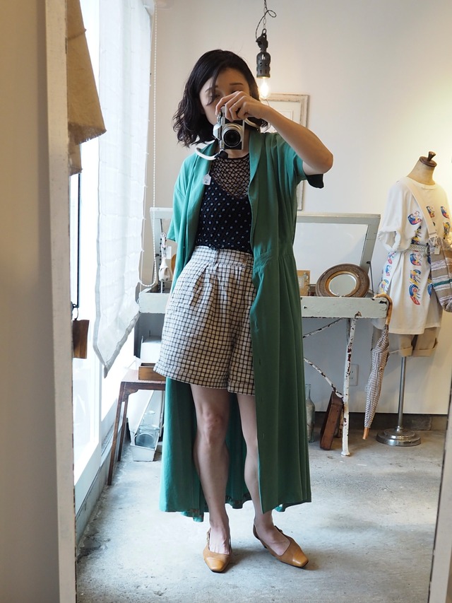 Vintage 100% silk shawl collar one piece