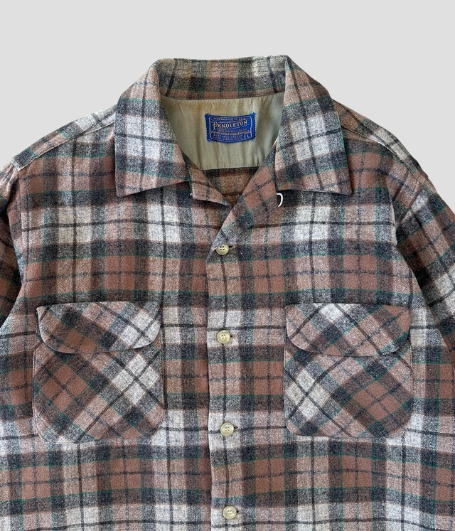 -Pendleton- Vintage 50s L Board Shirt made in USA