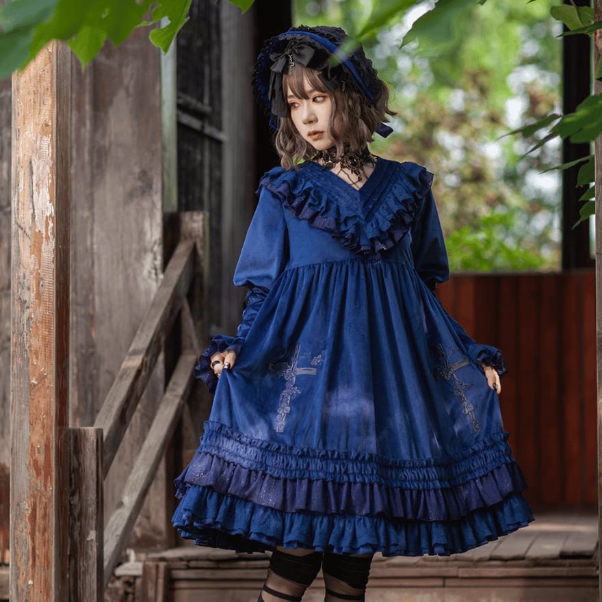 楽天市場】ロリータ ワンピース 甘ロリー ロリータ服 半袖 膝丈