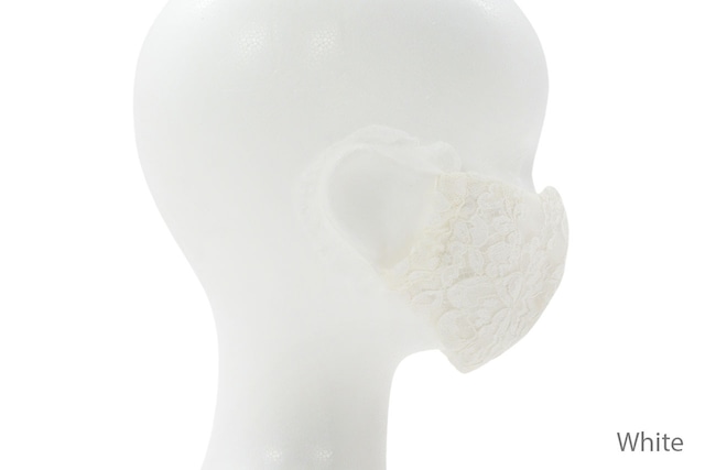 A/W リバーレースマスク(フィルタポケット付き&メッシュ) ZEA0315 (ボリューム 花柄) [Color：2色] - 日本製