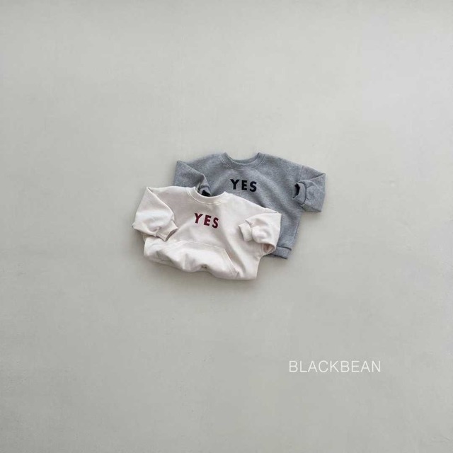 [即納S/M]≪blackbean≫yes sweatshirt melange (kids)12