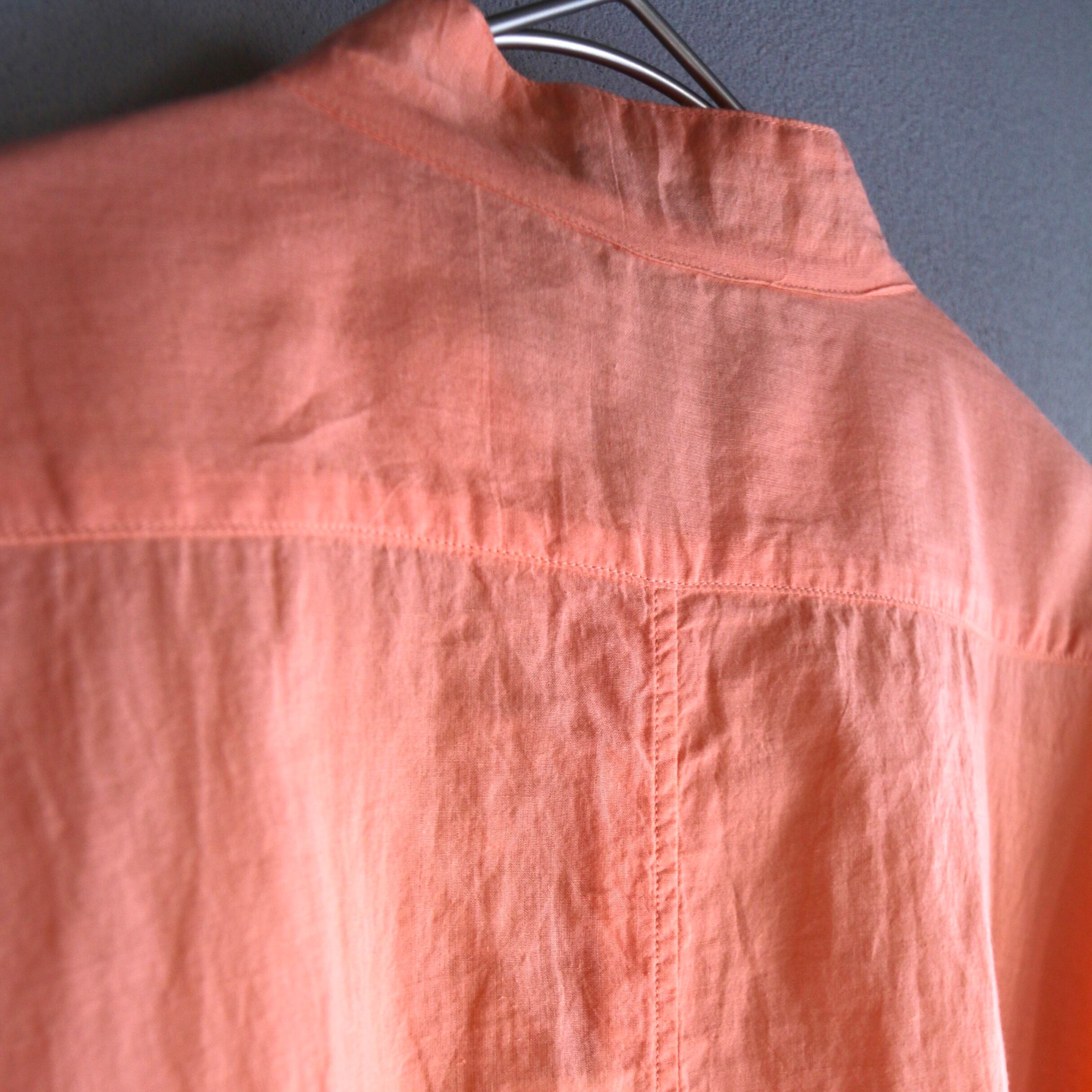 R&D.M.Co-/OLDMAN'S TAILOR カディコットンstand collar drape shirt