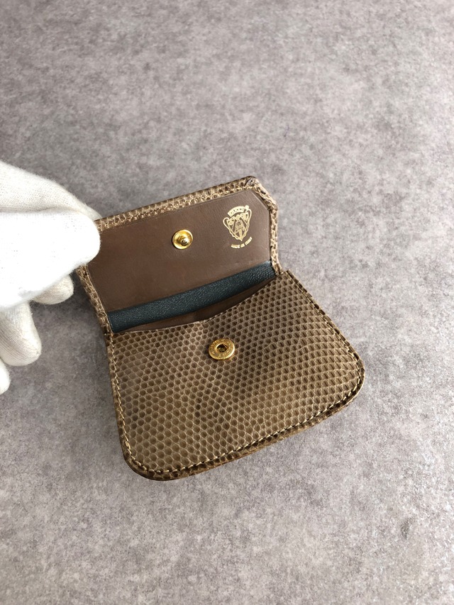GUCCI グッチ 財布 ブラウン GG リザード型押し コインケース vintage ヴィンテージ オールド 5vm57j