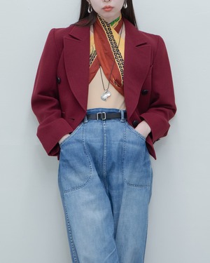 1970s Yves Saint Laurent - cropped tailored jacket