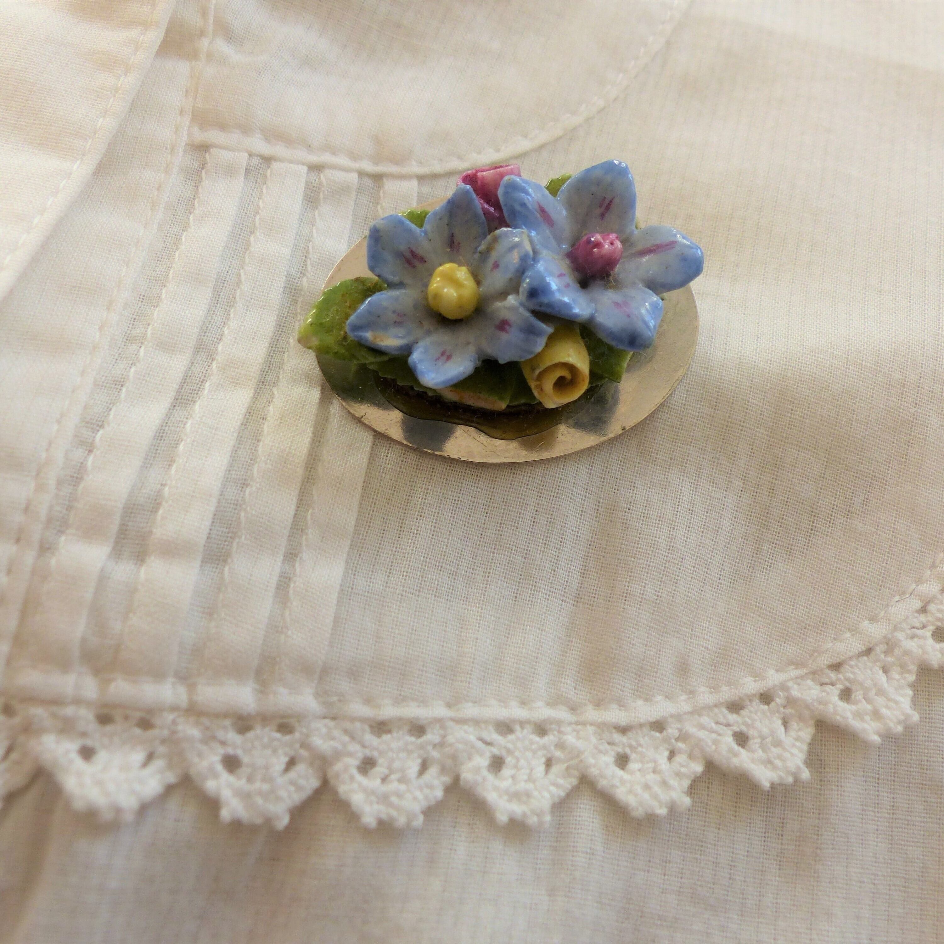 勿忘草のブローチ ドイツヴィンテージ