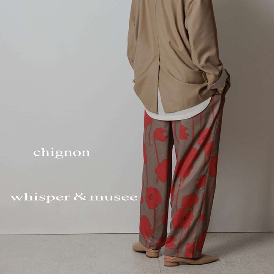 CHIGNON フラワー柄パンツ(N) | whispermusee
