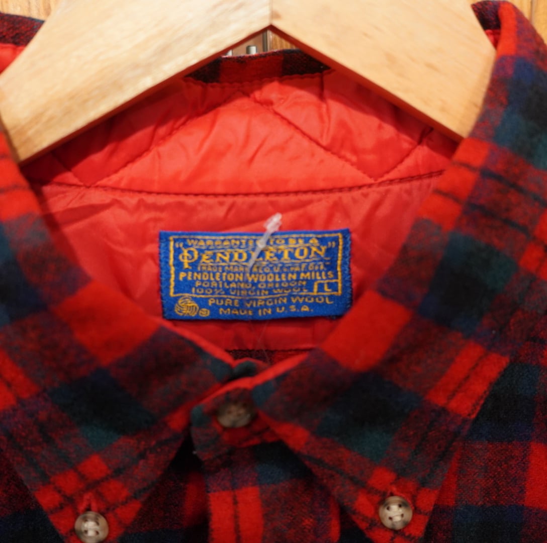 70s pendleton ボタンダウンシャツ ウールシャツ L/ペンドルトン 70s pendleton ボタンダウンシャツ ウールシャツ L/ペンドルトン