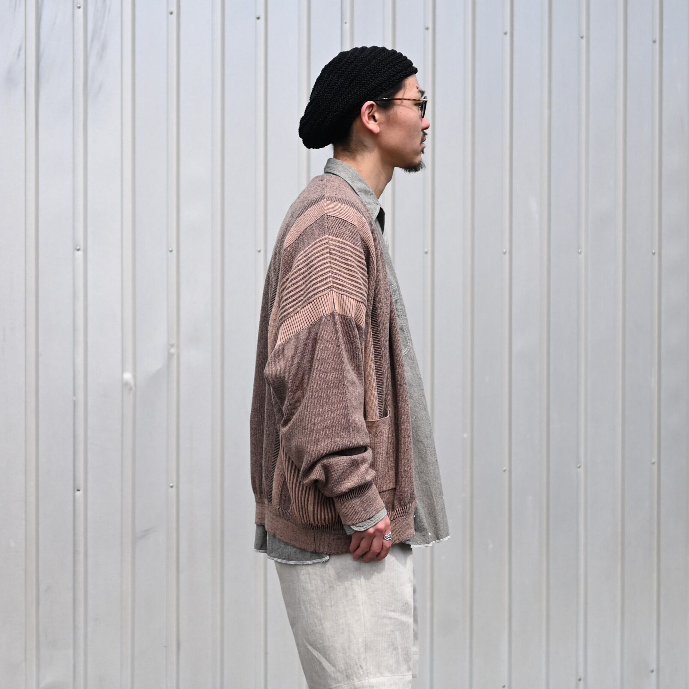 YASHIKI(ヤシキ）Shunko Cardiganピンク、インテリム MILK PAINT