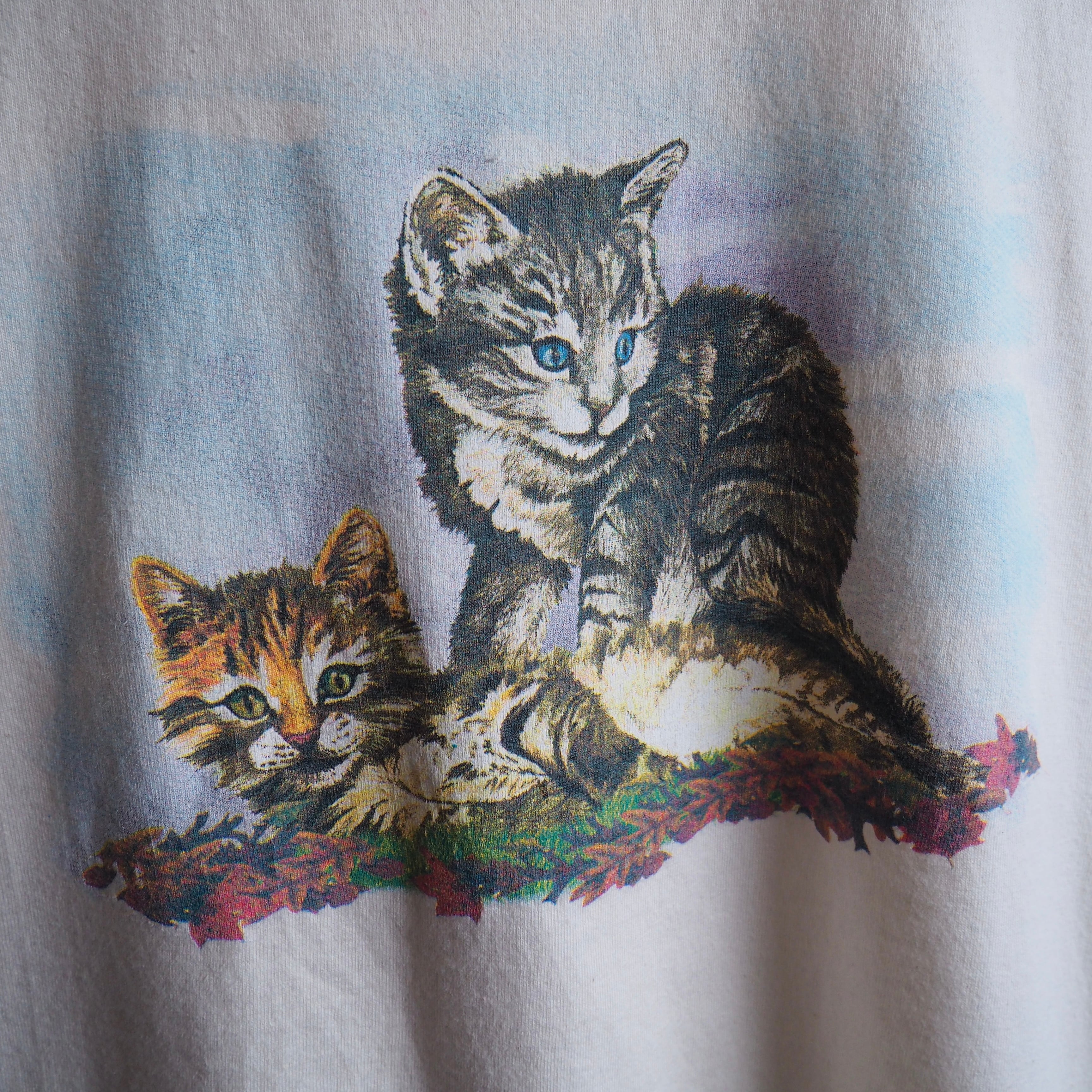 Pretty kittens printed loose silhouette SS Tee