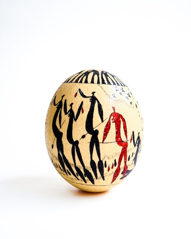 Ostrich egg: a South African folk art object