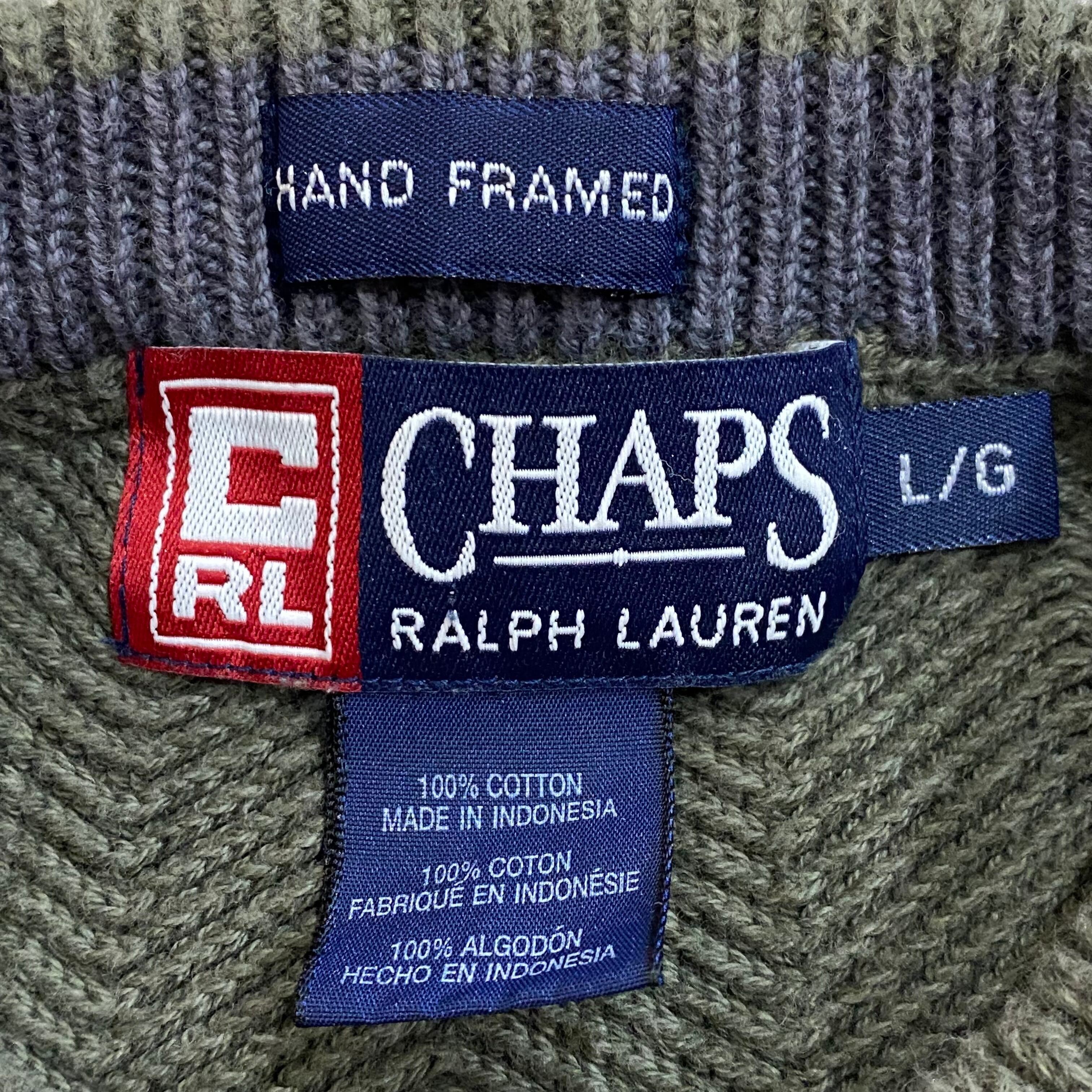 CHAPS ヘリンボーン コットンニットセーター メンズXXL /eaa353754