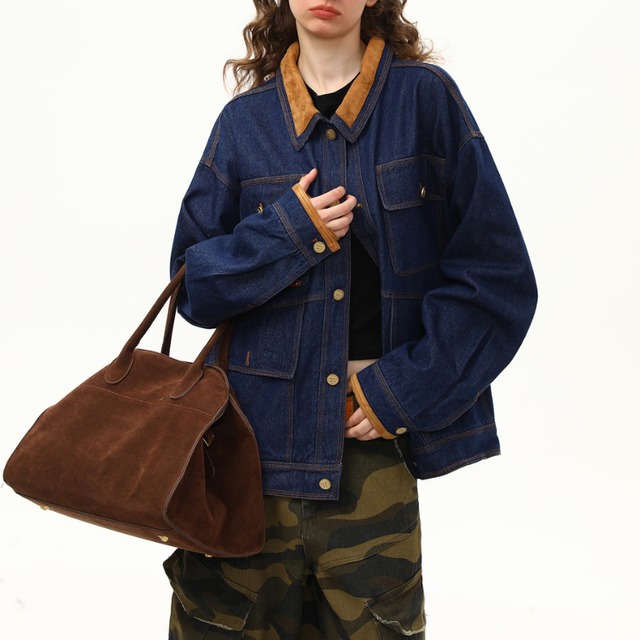 collar point denim jacket　カラーポイントデニムジャケット　J1278