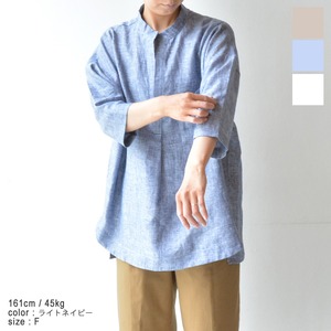 スワーム SWARM リネンスキッパー7分袖ブラウス(NS-84011)全3色