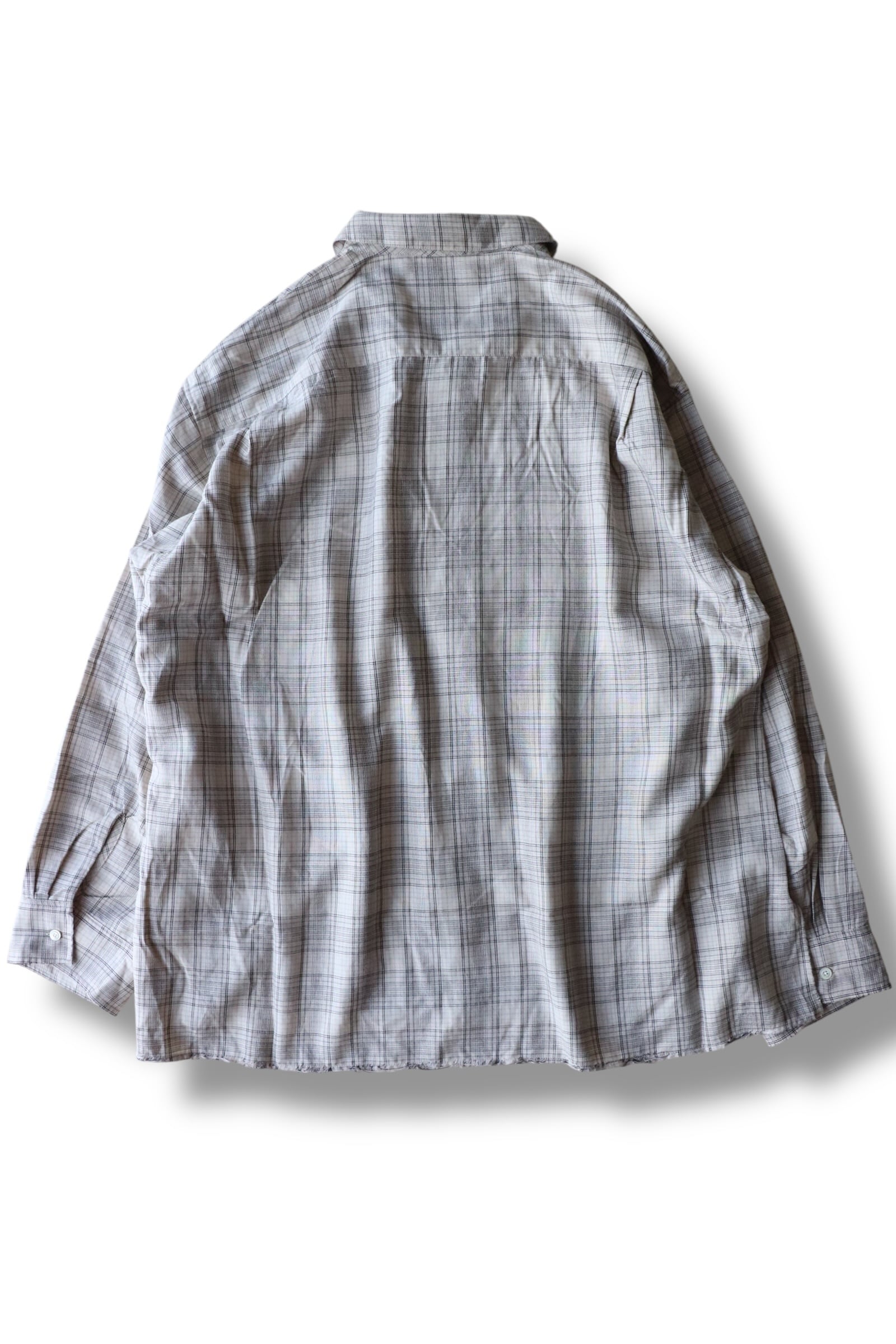 Ancellm - AGING RAYON CHECK SHIRT- / ANC-SH80 / アンセルム