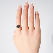 【15号】ブラックルチルクォーツ リング(SV)