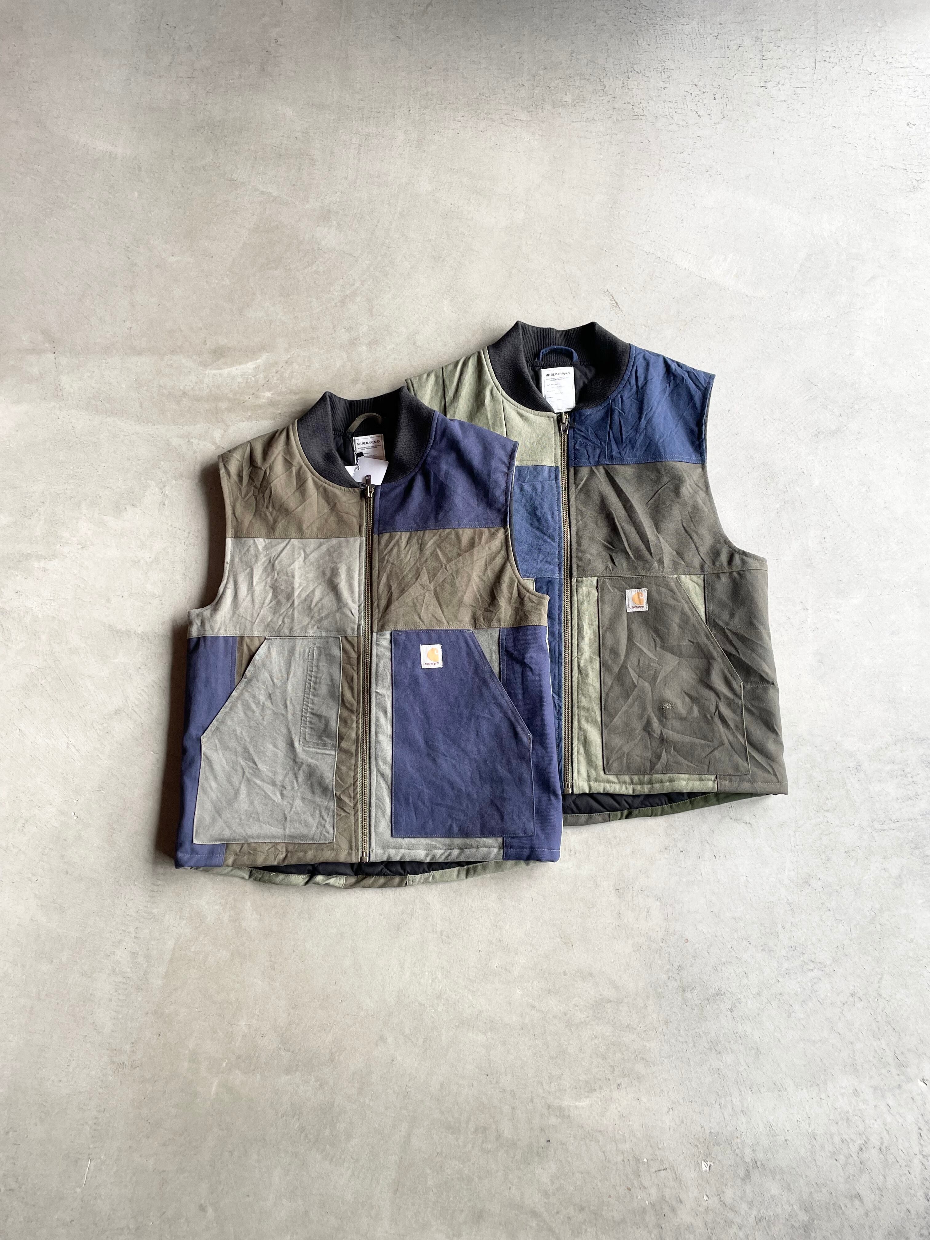 〈mr.Remake man〉 carhartt リメイクベスト Mr.Remakeman Carhartt Zip Vest｜UTSURA
