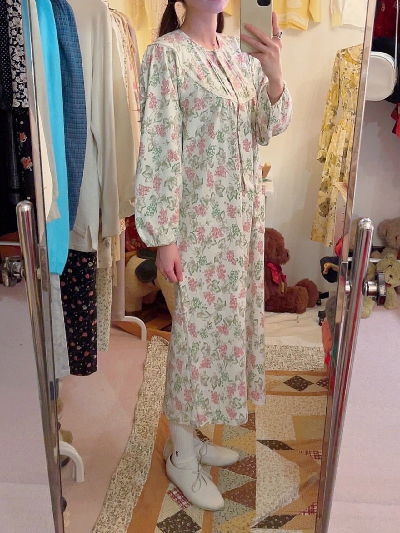 grape leaf neglige one-piece