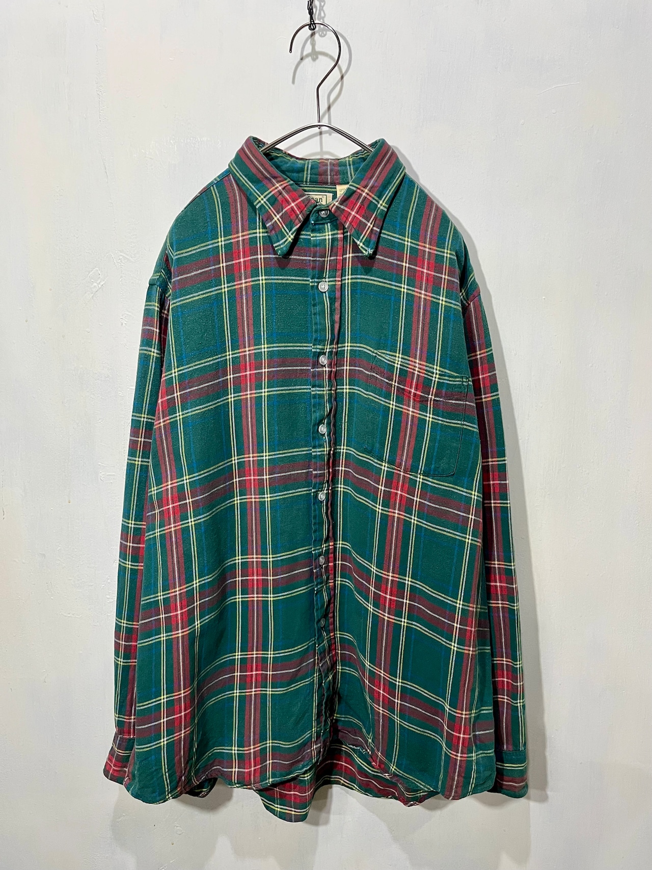 80's L.L.Bean Flannel Shirt Made in USA【L】