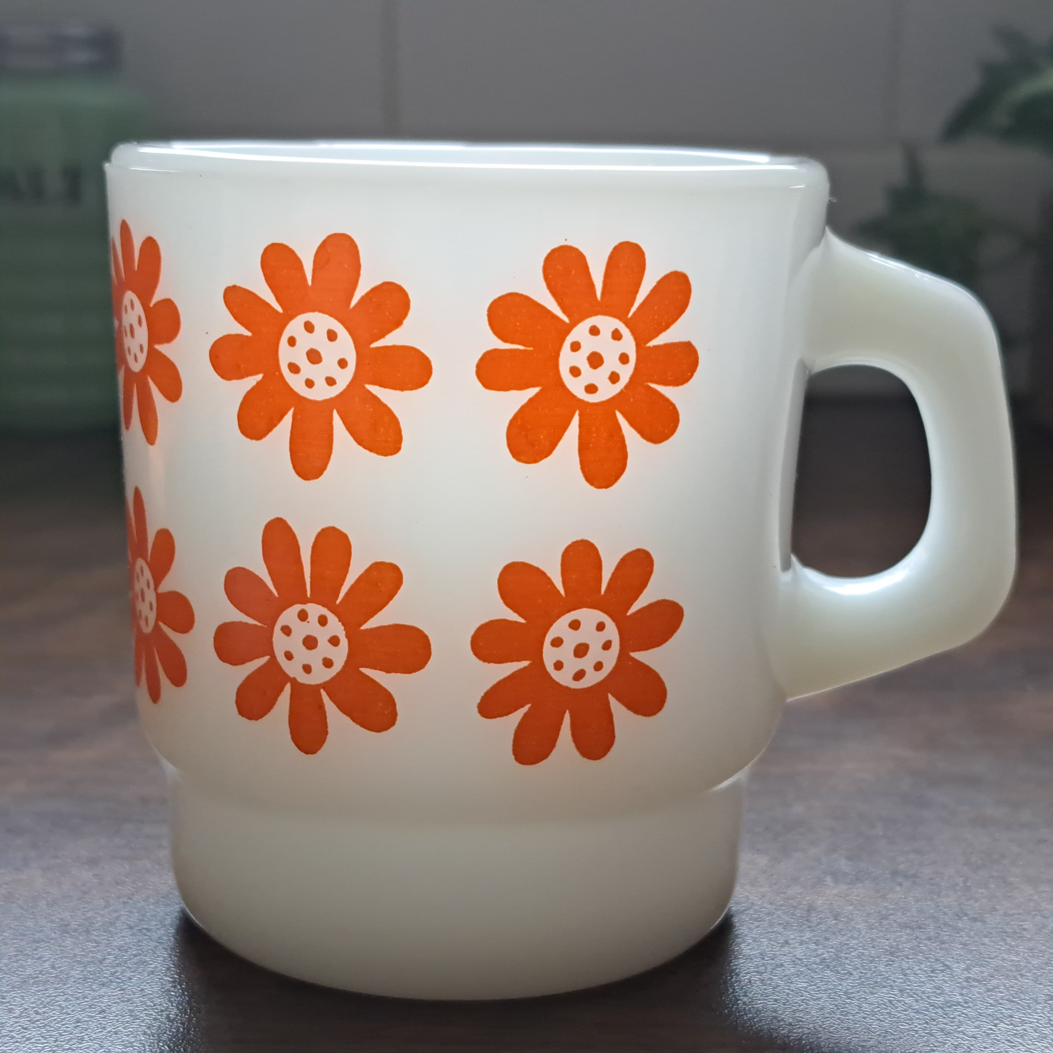 【FIRE-KING】デイジーヘッド 橙 《EXCELLENT》