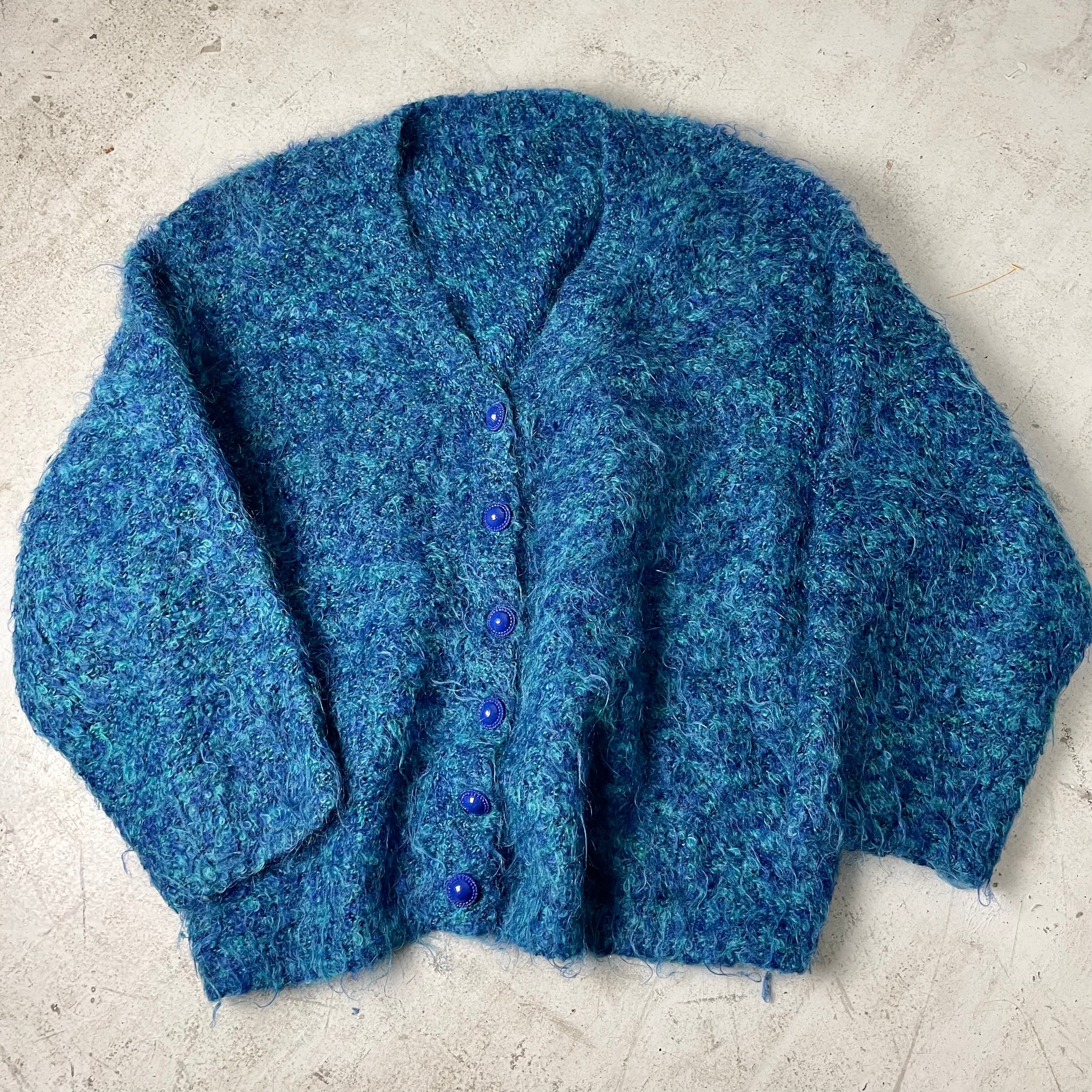 MOHAIR CARDIGAN BLUE