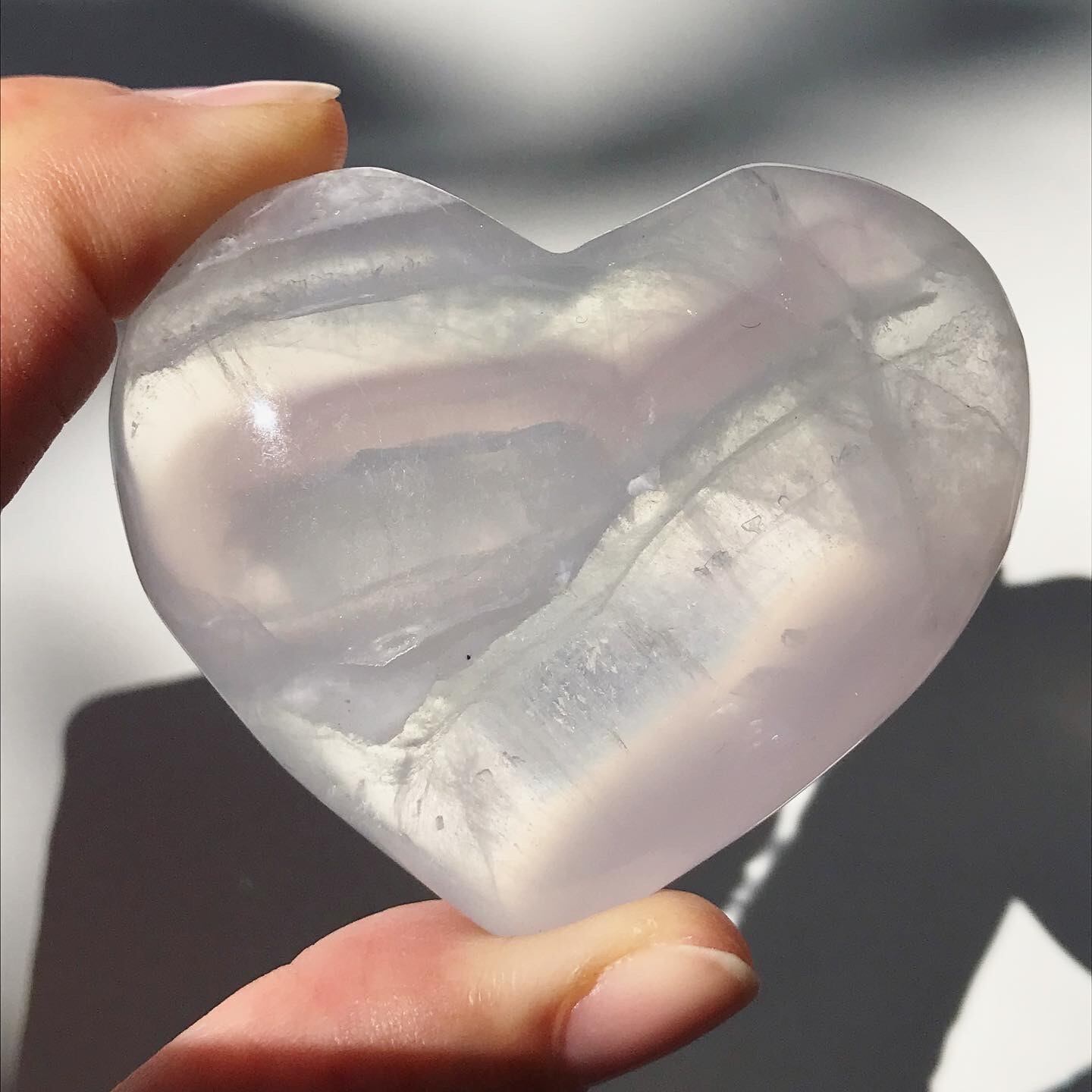 Lavender Fluorite Heart 2