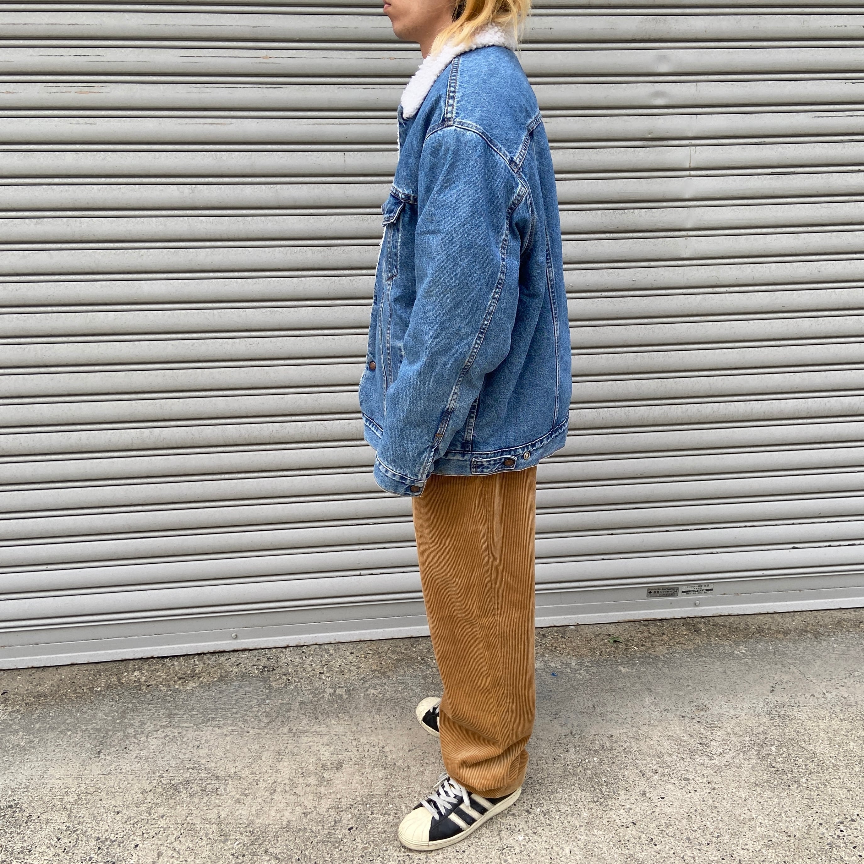 送料無料』90s Levi's デニムボアジャケット 527 USA製 ブルゾン