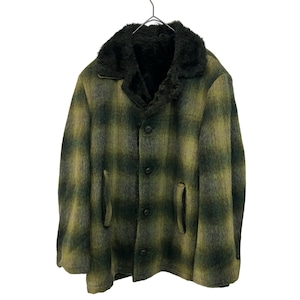 『 60s～70s  VINTAGE  over size  ombre check  coat』USED 古着  60年代～70年代  ヴィンテージ  オーバーサイズ  オンブルチェック  コート