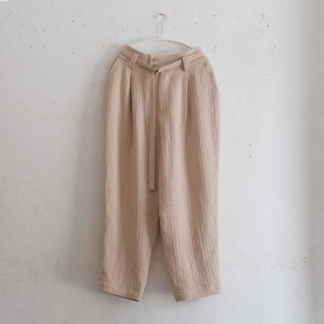 unisex egg pants C／herringbone linen〈beige〉