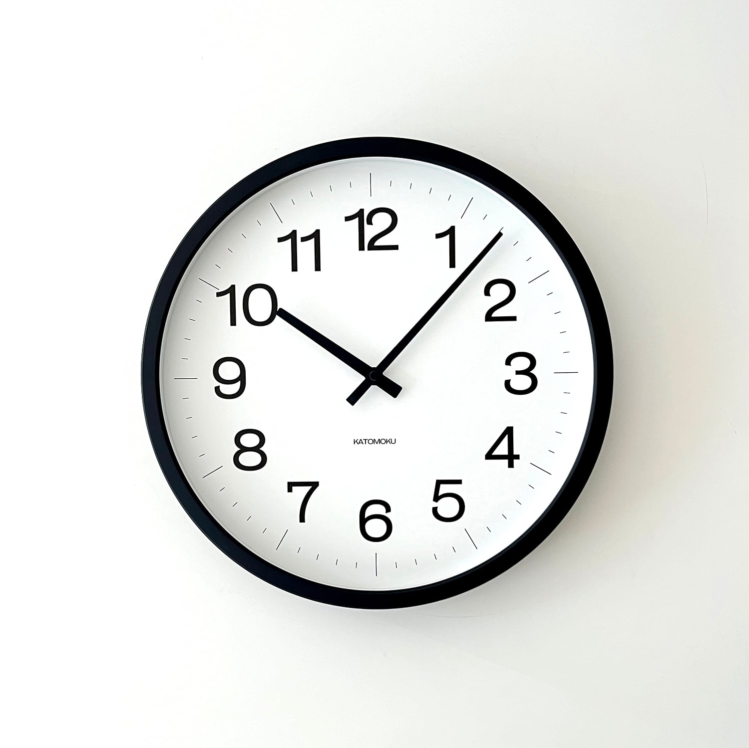 KATOMOKU muku clock 16 LL ブラック km-116BK 掛け時計 | 加藤木工