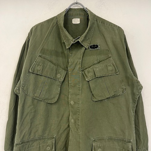 70s US army used jungle fatigue jacket SIZE:M/R (S1→N)