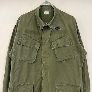 70s US army used jungle fatigue jacket SIZE:M/R (S1→N)