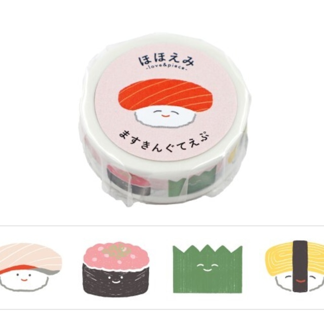 ワールドクラフト　おすし　ほほえみますきんぐてえぷ　15mmマステ　WC07