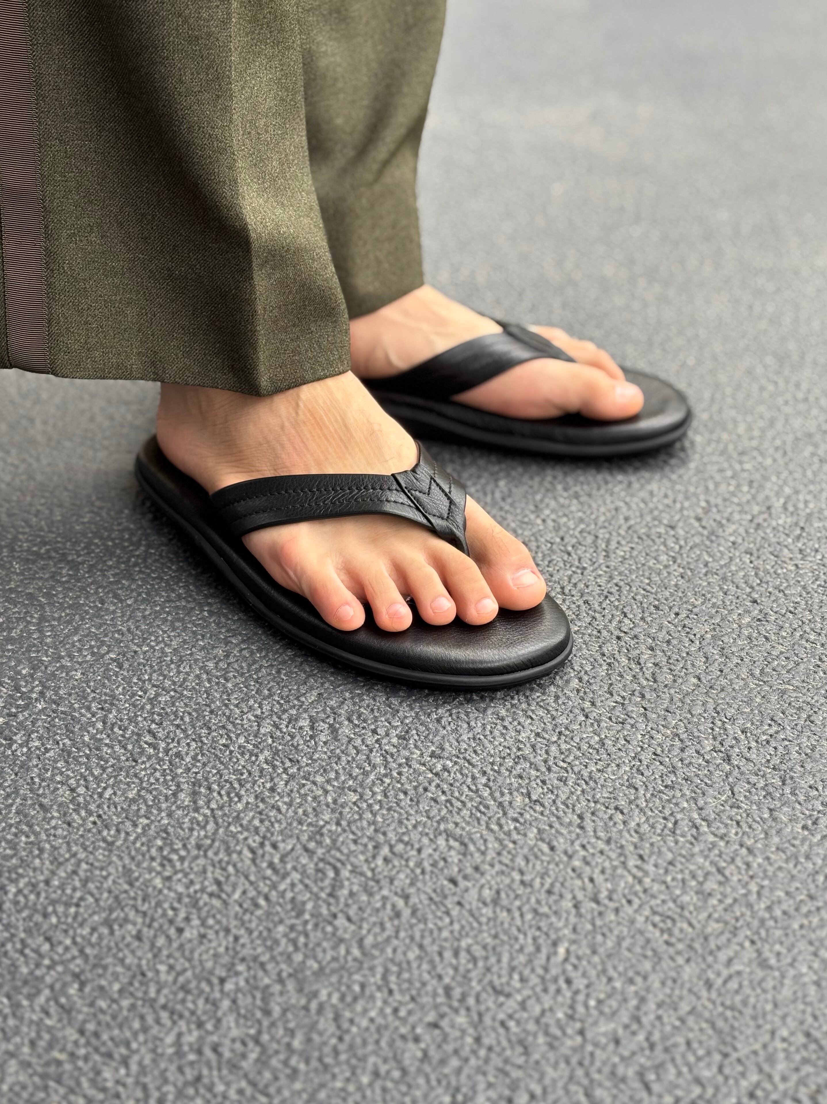 ISLAND SLIPPER【PB202 / ATRAS BLACK (SMOOTH LEATHER)】 | LARGE LAB