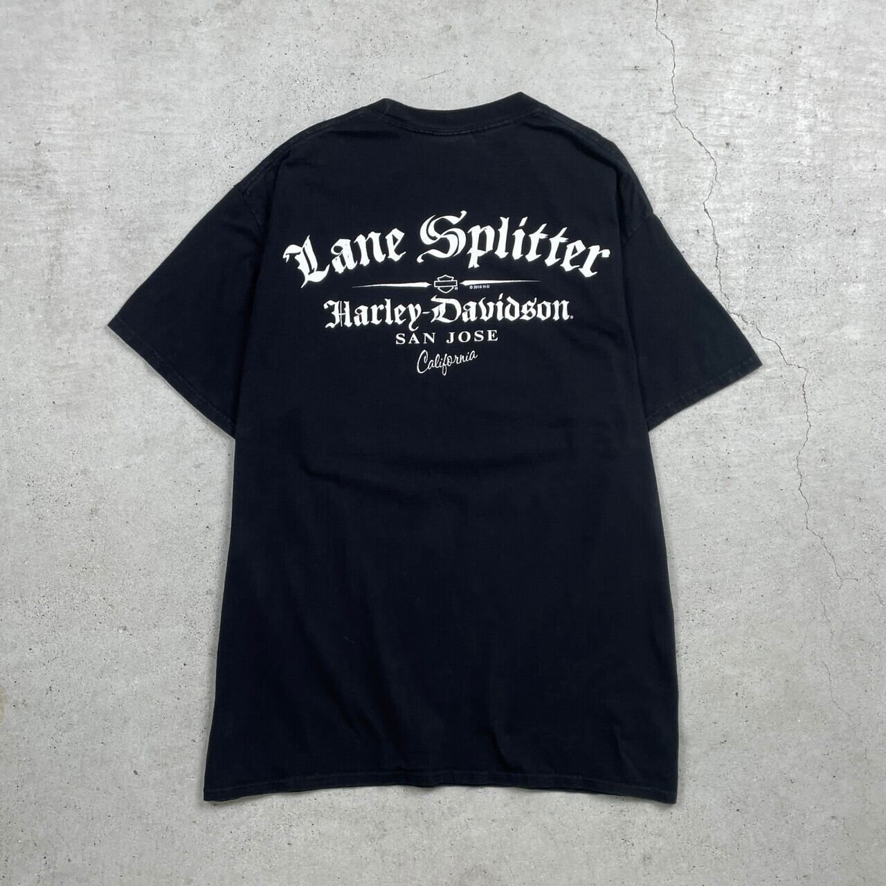 【US古着希少】ハーレーダビッドソン Tシャツ XL 黒 カンクン Y2K ズレ 00年代 Harley-Davidson ハーレーダビッドソン モーターサイクル