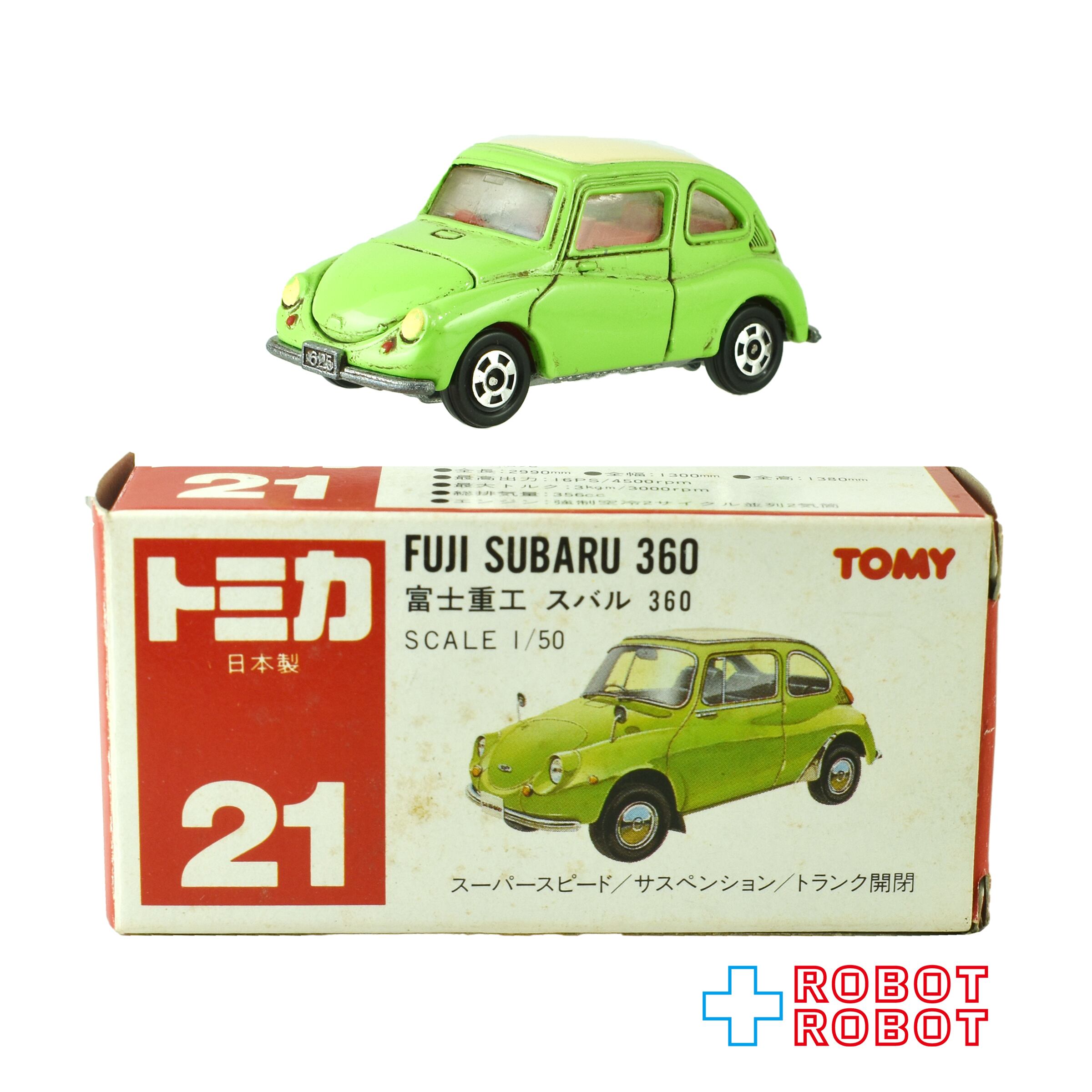 トミー トミカ NO.21 富士重工 スバル 360 スケール1/50 日本製 1号店