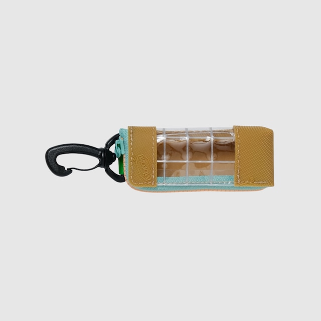 vibram light case (gum×clear) with orange glowing zip