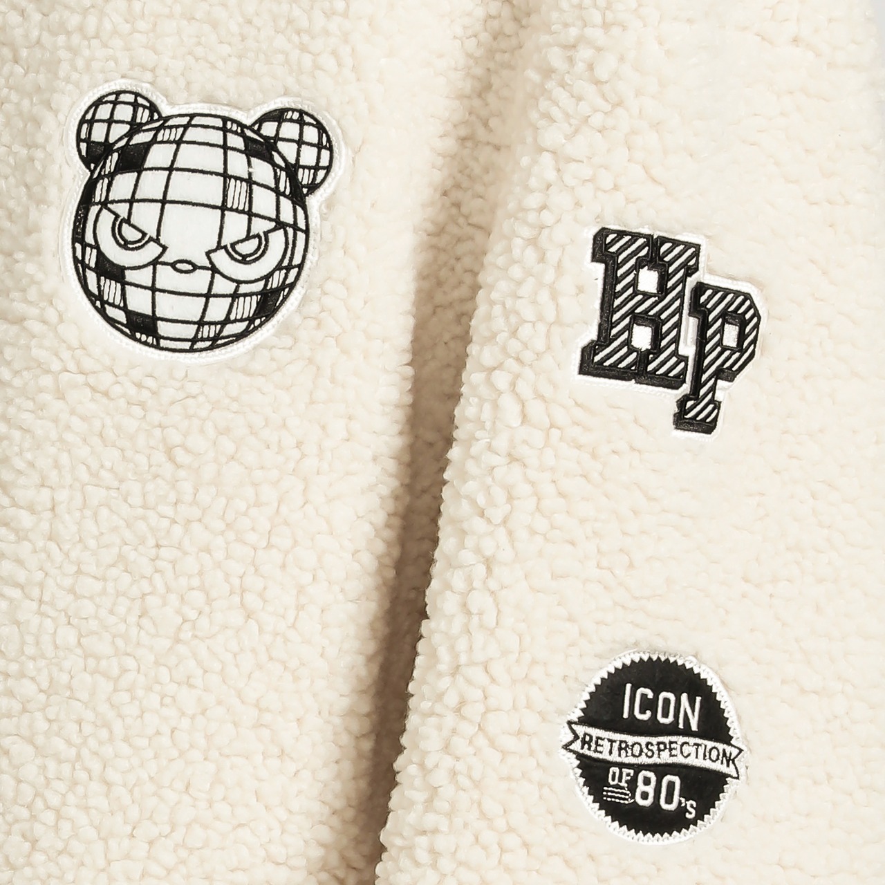 SALE【HIPANDA ハイパンダ】メンズ エコファー ジャケット  MEN'S FAUX FUR JACKET / WHITE・BLACK