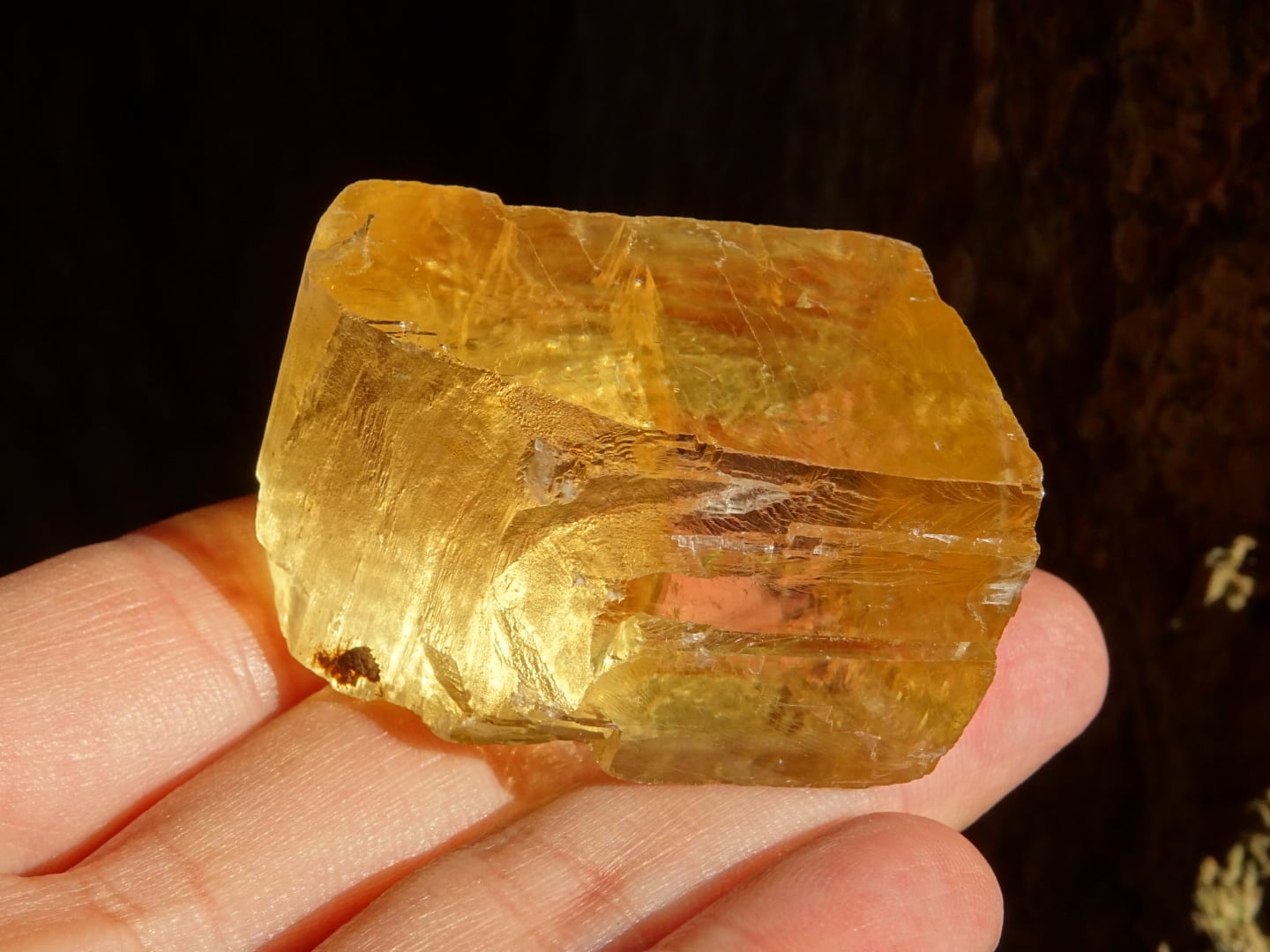 透明度抜群！オプティカルカルサイト 虹 虹 虹 虹の世界】レインボーオプティカルカルサイト B 57.3g | nijiyoubi虹曜日