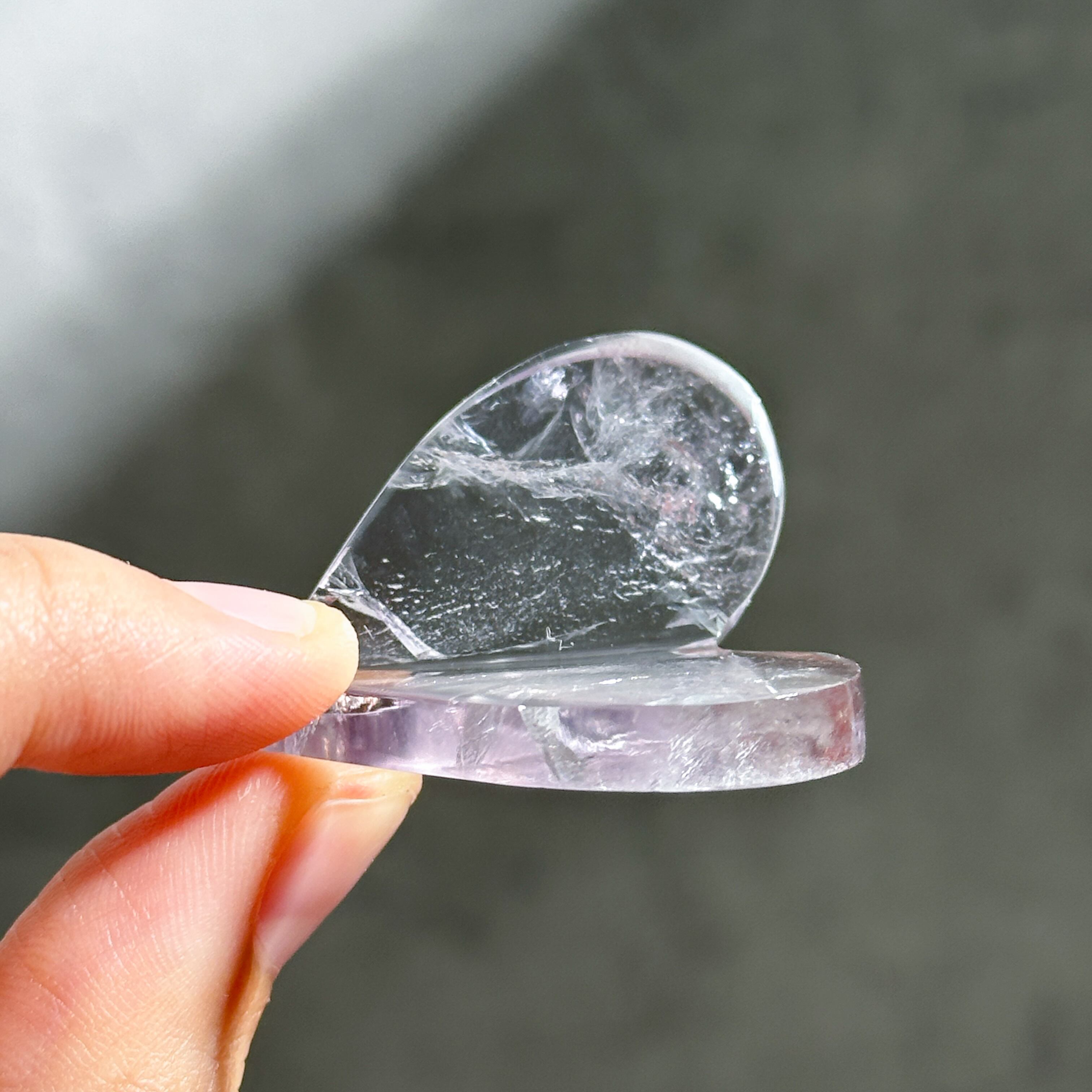 アメジスト 3Dハート 03♡Amethyst heart ♡天然石・鉱物